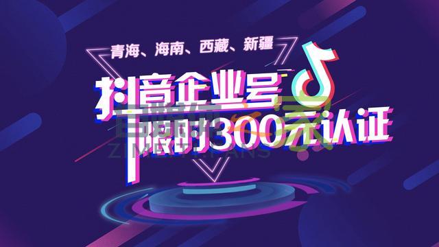 「青海、海南、西藏、新疆地区」限时300元企业认证活动开始啦
