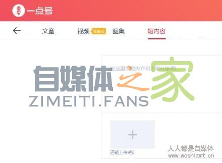 一点号平台新增「短内容」发布、管理功能-自媒体之家