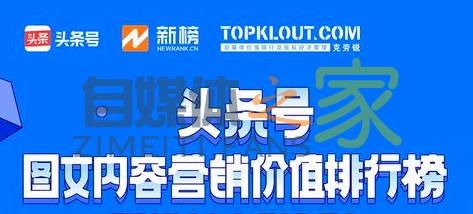 头条号发布6月“帐号图文内容营销价值排行榜”top50-自媒体之家