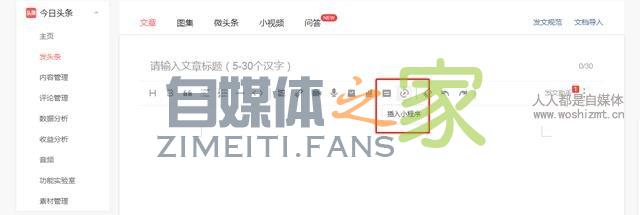 头条号可在文章、菜单中插入小程序 20220327042121-623fe6410595f.jpg