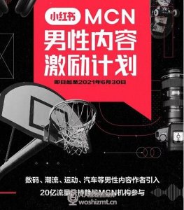 小红书MCN机构男性内容作者扶持计划上线了-自媒体之家