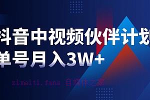 【中视频课程】单号月入30000的中视频项目（价值6980）-自媒体之家